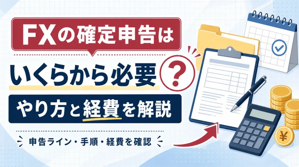 FXの確定申告はいくらから必要？やり方と経費を解説