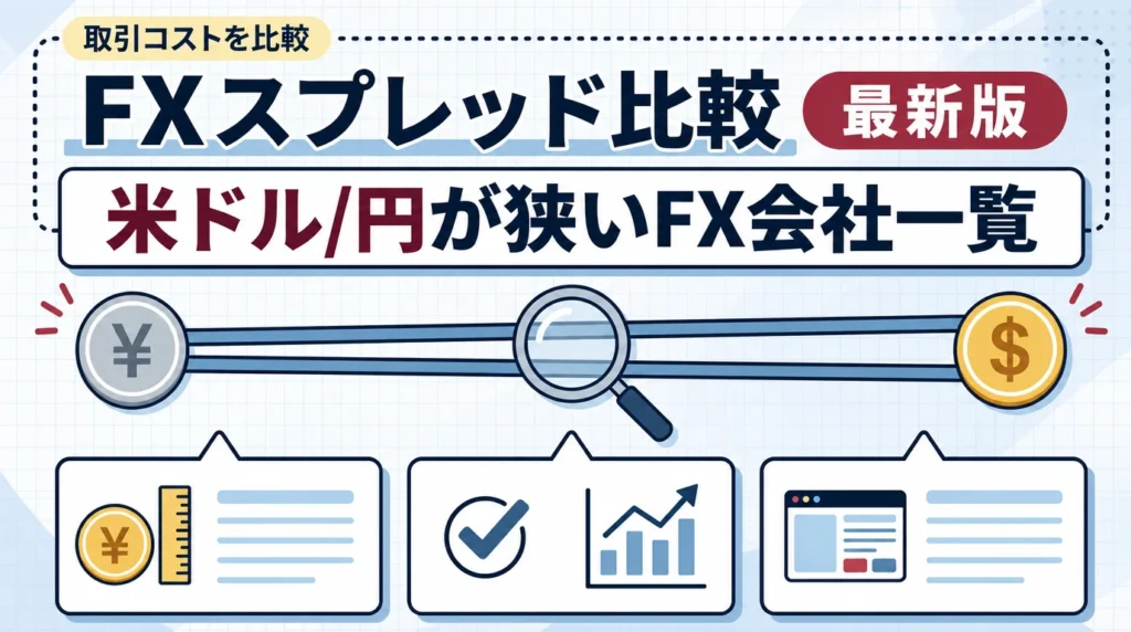 FX スプレッド比較米ドル/円が狭いFX会社一覧