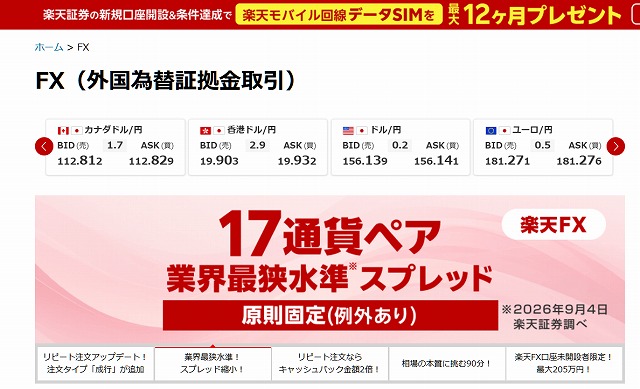 楽天証券 FX
