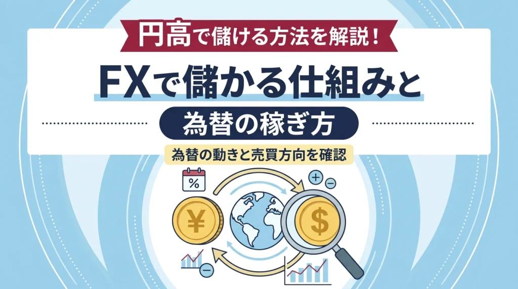 円高で儲ける方法を解説！FXで儲かる仕組みと為替の稼ぎ方